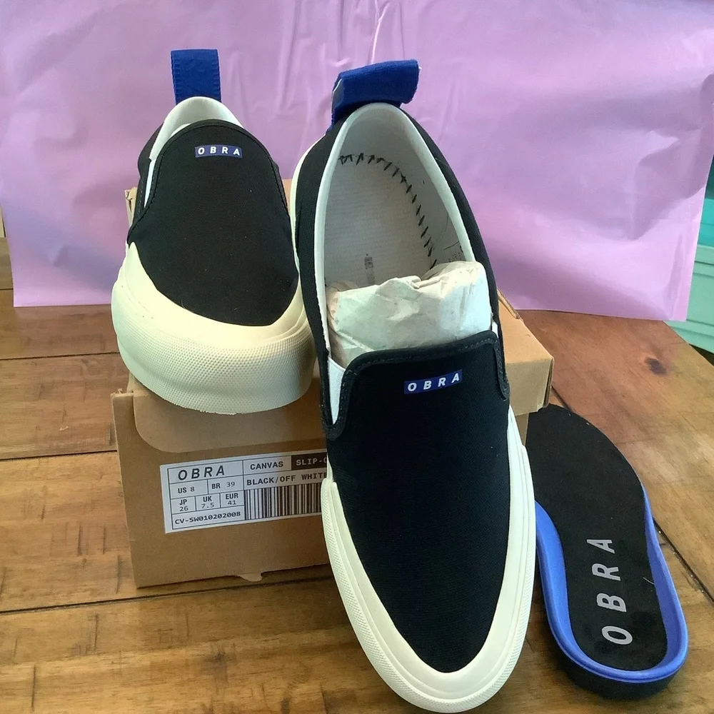 NIB OBRA 240 Canvas Low UNISEX Sneaker Men’s 8~Wms 9.5. Made in Brazil~$130